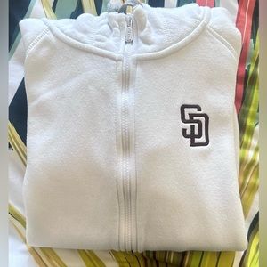 San Diego Padres Antigua Women's Team Victory Full-Zip Hoodie - White